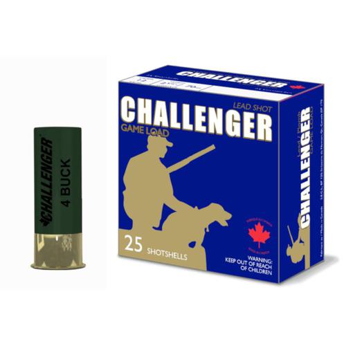 Challenger Coyote Buckshot Shotgun Ammo 12 Gauge 2.75" #4 Buck 00140 - Box of 25?>