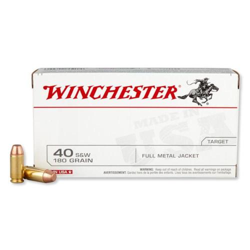 Winchester Ammunition 40 S&W 180 Grain FMJ - Case, 500 Rounds?>