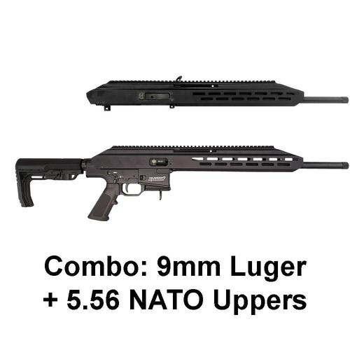 Crusader 9 Liberator Rifle Combo 9mm + 5.56mm Uppers, Mil-Spec Lower w/ Generic Trigger And Furniture?>