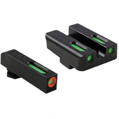 Truglo TFX Pro Front and Rear Set Green TFO Night Sights For GLOCK 17/19/22/23/24/26/27/33/34/35/38/39 Orange Ring Steel Black TG13GL1PC?>
