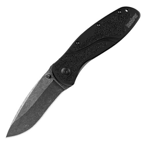 Kershaw Knife Blur Blackwash, Black-Oxide BlackWash Coating, 3.4" Blade, 6061-T6 Aluminum Handle?>