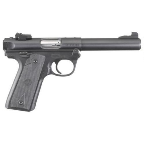 Ruger Mark IV 22/45 Semi-Auto Pistol .22LR 5.50" Bull Barrel Synthetic Grips Blued/Black 40107?>