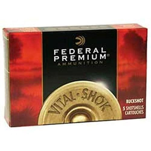 Federal 12 Gauge Shotshell 5 Rounds 2 3/4" 00 Buck Vital-Shok Copper Plated 12 Pellets?>