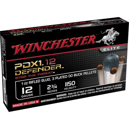 Winchester PDX1 Defender 12ga 2-3/4" 1oz Slug + 3 Pellet 00 Buck, Box of 10?>