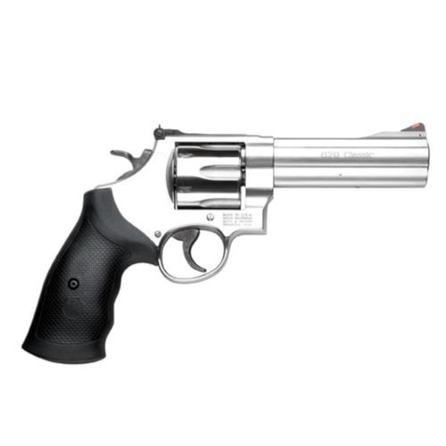 S&W 629 Revolver .44 Magnum 5" Barrel 6 Rounds Adjustable Sights Black Rubber Grips Satin Stainless Finish 163636?>