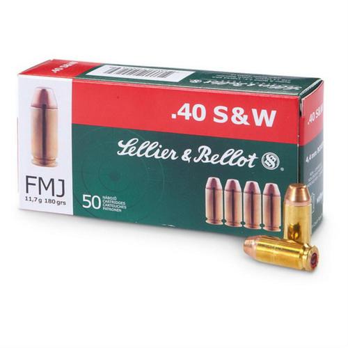 S&B Ammo .40 S&W 180gr FMJ - Box of 50?>