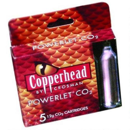 Crosman Copperhead CO2 Cartridge Powerlets Stainless Steel 12 Grams 231B - Pack of 5?>