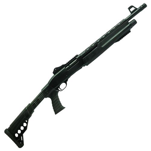 Sulun SP-404 12ga 3" Pump Action Shotgun, 17" Barrel, 4+1 Tube, Black Synthetic?>
