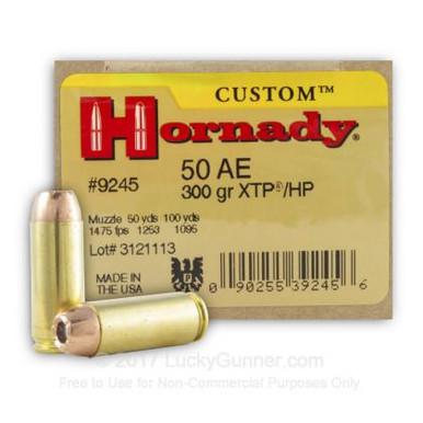 Hornady 9245 Custom Pistol Ammo 50 AE?>