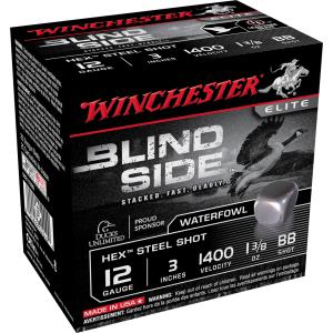 Winchester Blind Side Hex Steel Shot 12ga 3" BB - 250RD Case?>