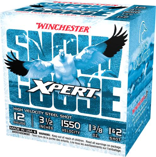 Winchester Xpert Snow Goose Steel Shotshell 12 GA, 3.5" 1 3/8Oz 1&2 Shot 25rds?>