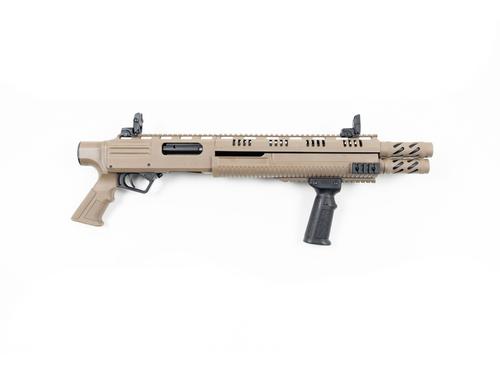 HUNT GROUP MH12 PUMP 12GA 3" 12+2rds 17"BL WITH  M4  STOCK FDE?>