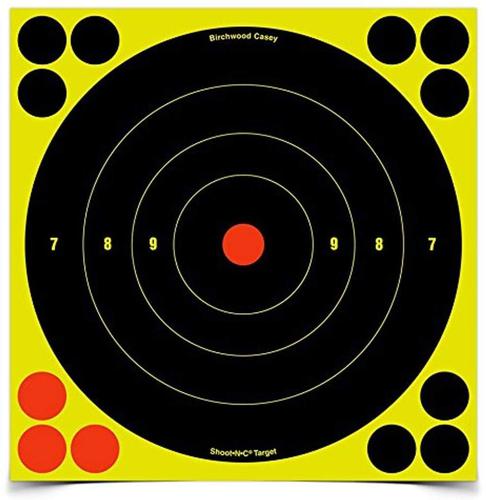 Birchwood Casey Shoot-N-C Bull's Eye Target (8-Inch) Pack 30 With 360 Pasters?>