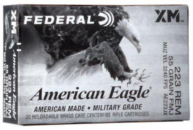 Federal American Eagle XM 223 Rem, 55 Gr, FMJ-BT, 1000 Rds?>