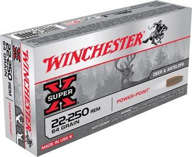 Winchester Super X 22-250 Rem, 64 Gr, SP, 20 Rds?>