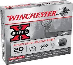 Winchester Super-X 20Ga,2 3/4" Rifled, 5 Rnd?>