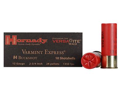 Hornady Varmint Express 12 ga 2 3/4 #4 Buck 24 Pellet Box of 10?>