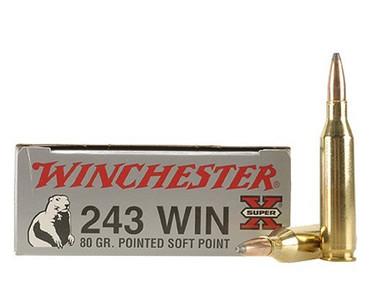 Winchester 243 Win 80gr Pointed Soft Point, Box of 20?>
