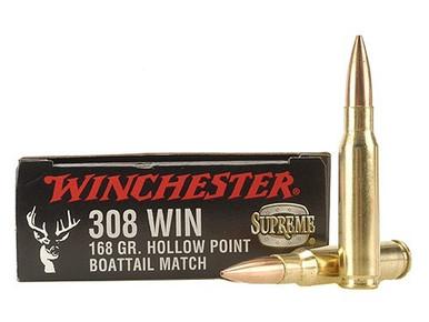 Winchester 308 Win Supreme, 168gr Match BTHP, 20 Rnds?>