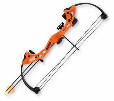 Bear Archery Brave Flow Orange Youth Bow Package?>