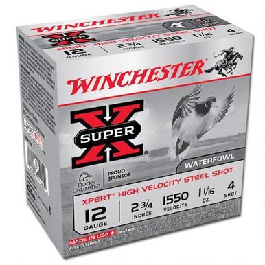 Winchester Super-X 12 Ga 2.75" #4 Steel 1.0625oz 25 rds?>