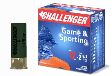 Challenger Sporting 12 Ga, 2-3/4", #4 Lead, 25 Rnds?>