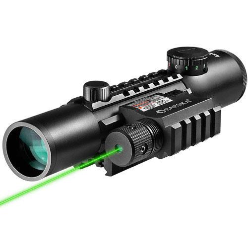 BARSKA 4x28mm IR Electro Sight Multi-Rail Tactical Rifle Scope GLX Green Laser Combo By Barska AC11322-CO-G2 Model Number: AC11322-CO-G2?>