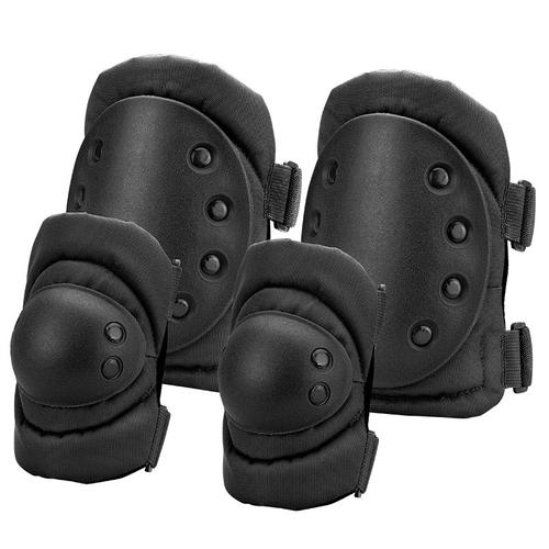BARSKA Loaded Gear CX-400 Elbow and Knee Pads (Black) By Barska BI12250 Model Number: BI12250?>