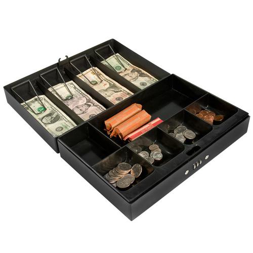 BARSKA Cash Box & Six Compartment Tray, Four Bill Holder CB11794 Model Number: CB11794?>