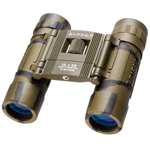 BARSKA 10x25mm Lucid View Compact Camo Binoculars by Barska AB10119 Model Number: AB10119?>
