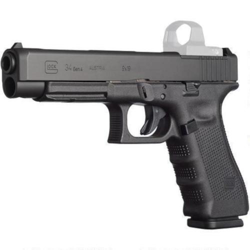 Glock 34 MOS Gen 4 Semi Auto Pistol 9mm 5.31" Barrel 10 Rounds Optics Ready UG3430101MOS?>