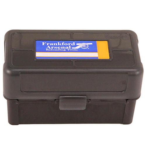 Frankford Arsenal Plastic Hinge-Top Ammo Box 50 Round 7.62x39mm/6.8 SPC and Similar Polymer Gray?>