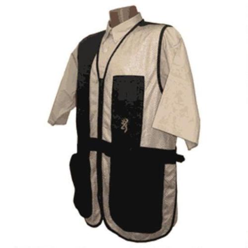 Browning Trapper Creek Shooting Vest Large Black and Tan 3050268903?>