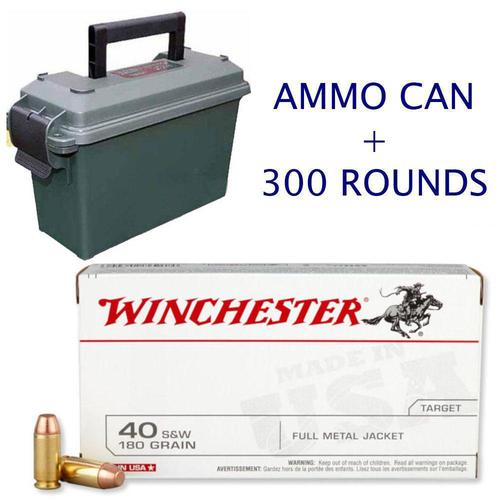 COMBO: 300 Rounds Winchester .40 S&W Q4238 & Ammo Can?>