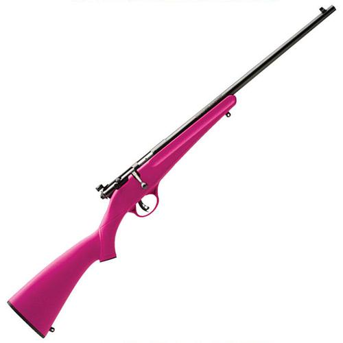 Savage Rascal Youth Bolt Action Rifle, 22 LR, 16" Barrel, Pink Stock?>