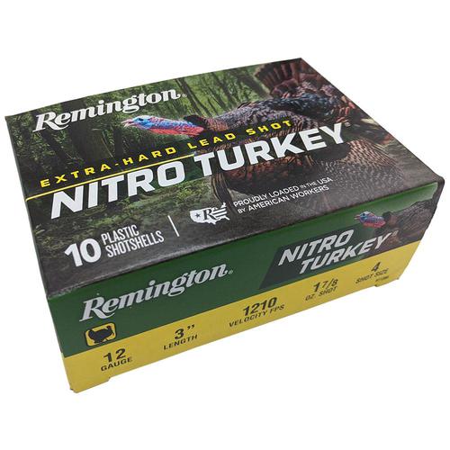 Remington Nitro Turkey 12ga 3" #4 Shot, Box of 10?>