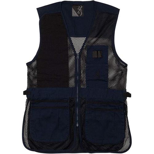 Browning Trapper Creek Shooting Vest Black/Navy Right Hand Large?>