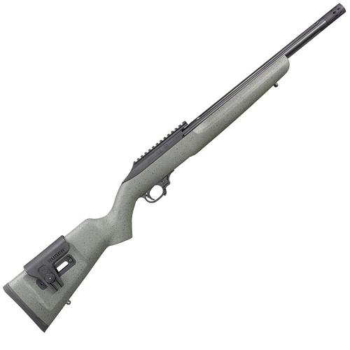 Ruger 10/22 Competition Left Hand 22LR Rifle, 10 Rounds, 16.12" Satin Black Barrel, Black Hard Coat Anodized, Rec Gray with Black Speckles Fixed Adjustable Comb Stock?>