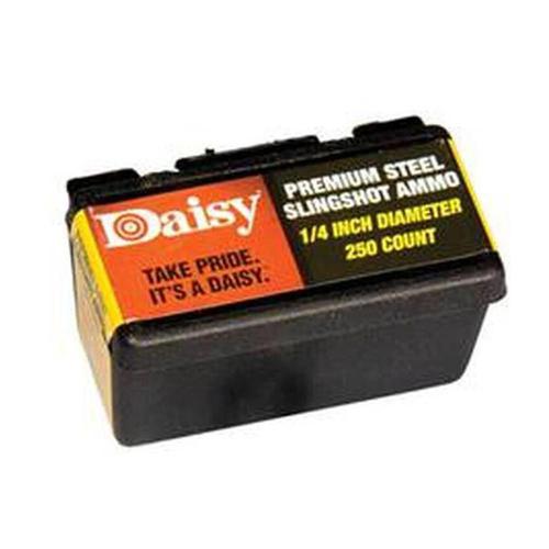 Daisy Premium Steel Slingshot Ammo .25" Diameter Zinc Plated, 250 Pack?>