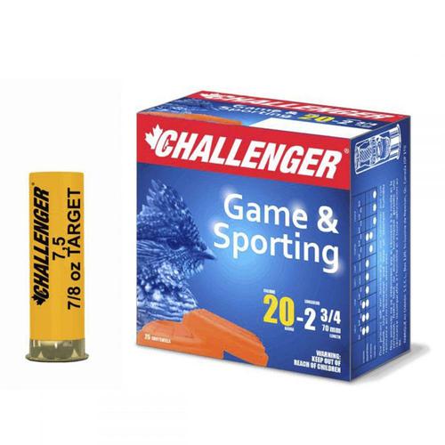 Challenger Target Load 20ga 2-3/4" #7.5 Shot 7/8oz, Box of 25?>