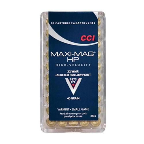 CCI Maxi-Mag .22 WMR Ammo JHP 40 Grain - 500 Rounds?>