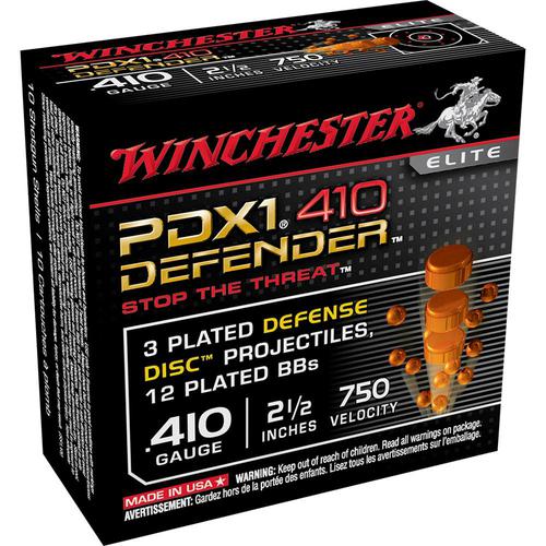 Winchester PDX1 Defender .410ga 2-1/2" 3 Discs + 12 Pellet BB, Box of 10?>
