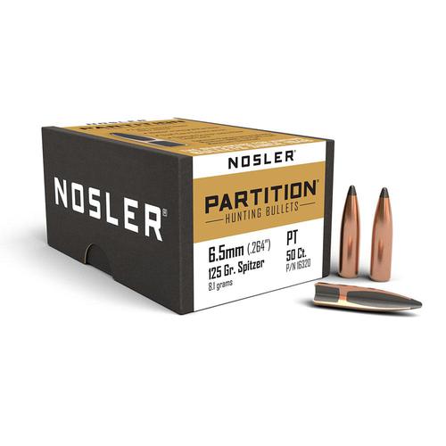 Nosler Partition 6.5mm 125gr Bullets, Box of 50?>