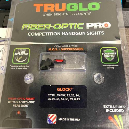 Truglo Fiber-Optic Pro Glock MOS/Suppressors, Glock 17/17L, 19/19X, 22, 23, 24, 26, 27, 33, 34, 35, 39, 45?>