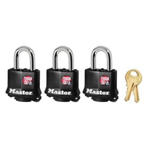 Master Lock Weather Resistant KA Padlock 3 Pack  311TRI?>