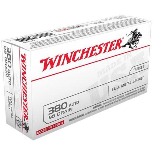 Winchester .380 ACP Ammunition 95 Grain FMJ 955 fps 50rd Box?>
