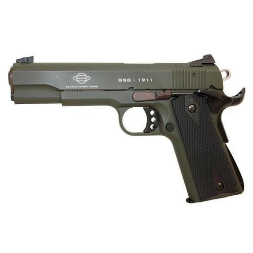 GSG 1911 .22LR Pistol 5" Standard OD Green Wood Grips H05GSG911ODGW?>