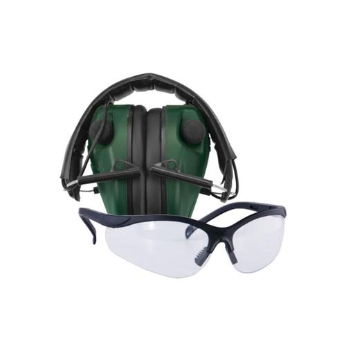 Caldwell E-Max Electronic Hearing Protection and Shooting Glasses Green 487309?>