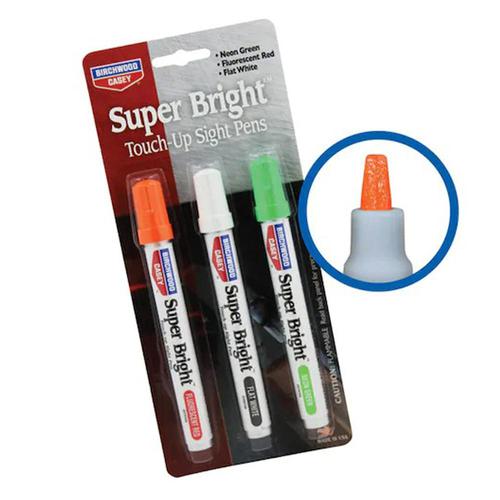Birchwood Casey Super Bright Touch-Up Sight Pens Neon Green, White, Red?>