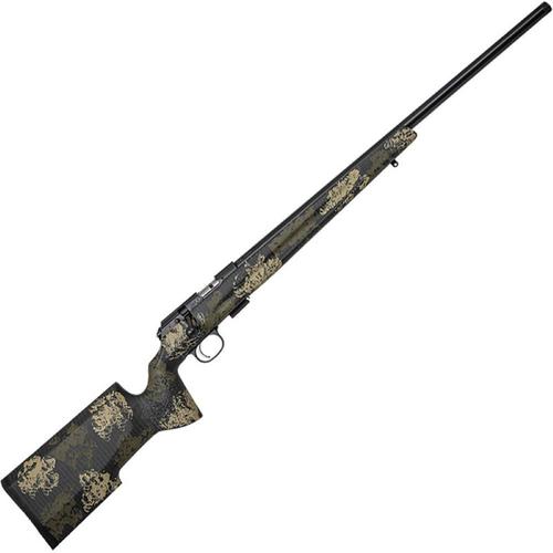 CZ USA 457 Varmint Precision Trainer .22LR Bolt Action Rifle, 24.875" Threaded Heavy Barrel, 5 Rounds, Manners Composite Camo Stock, Blued Finished?>